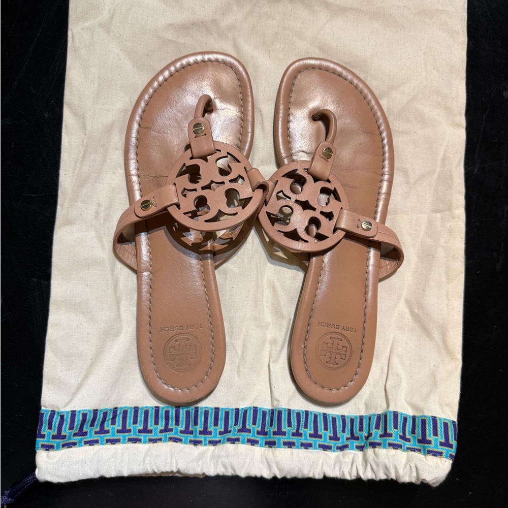 Tory Burch Brown Leather Sandals